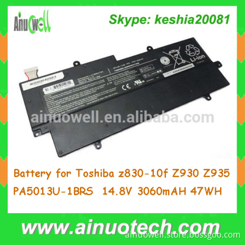 6 Cell Li-on Laptop Battery for Toshiba z830-10f Z930 Z935 PA5013U-1BRS Laptop Replacement Battery 14.8V 3060mAH 47WH